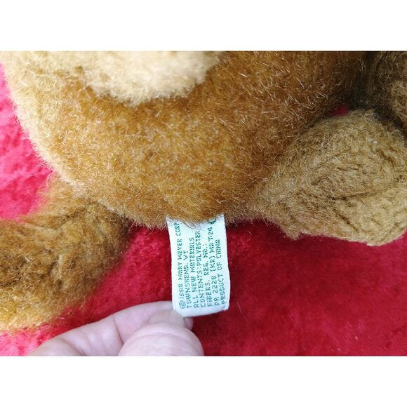 Vintage The Benefactory Plush Dog Toy Stuffed Animal Brown With Tongue & Ears - Picture 6 of 7